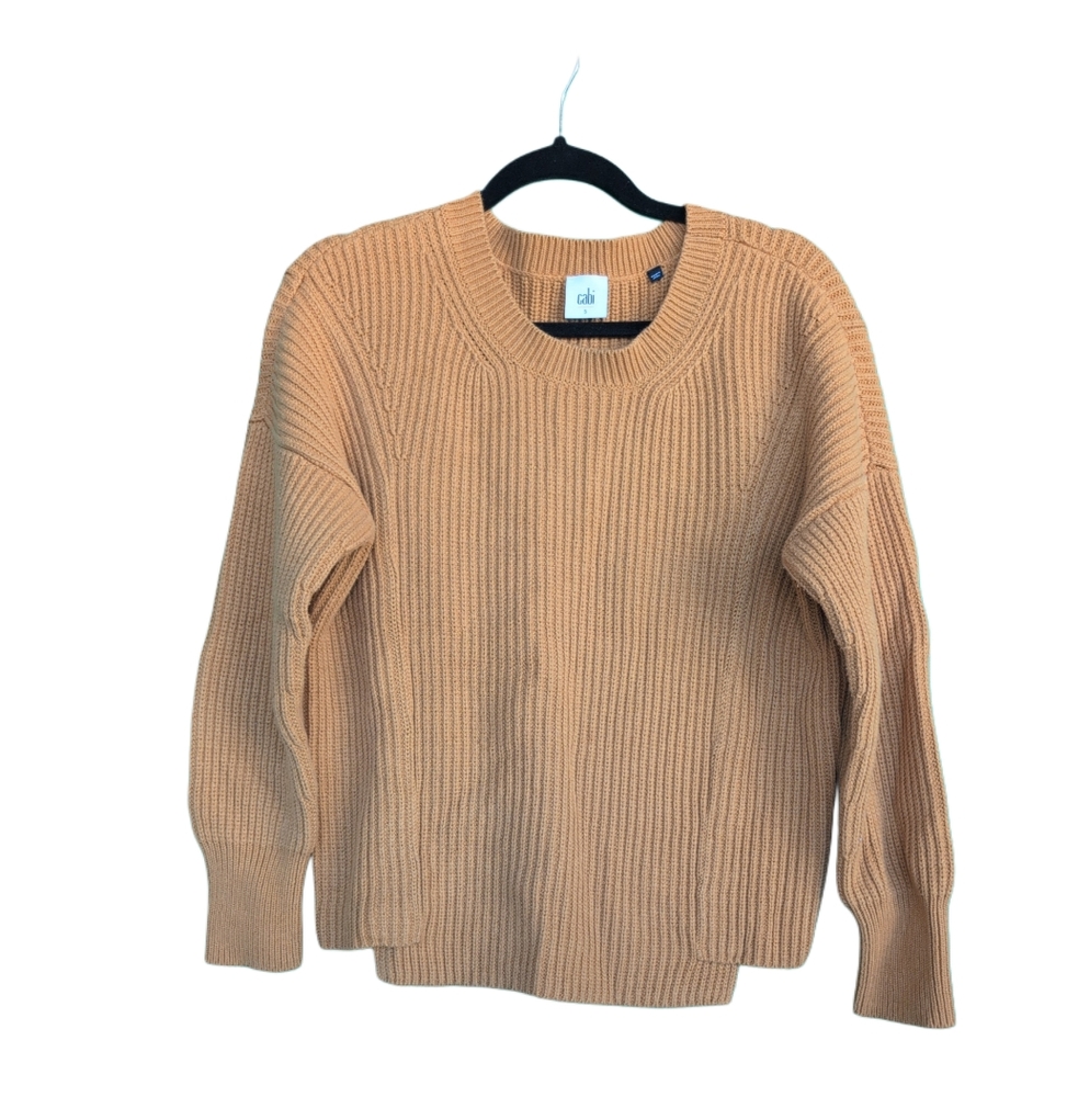 CAbi Mustard Ribbed Knit Sweater